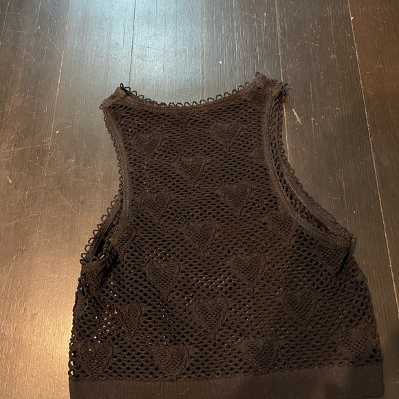 Urban Outfitters Tops - Urban Outfitters Black Heart Lace Tank Top